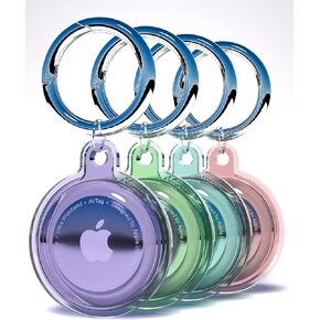 حامل بطاقات هوائية مكون من 4 قطع، سلسلة مفاتيح لعلامات هوائية مضادة للماء لكامل الجسم ومضادة للخدش لطوق الكلب والقطط والأمتعة ومفاتيح السيارة (4 ألوان) in Kuwait