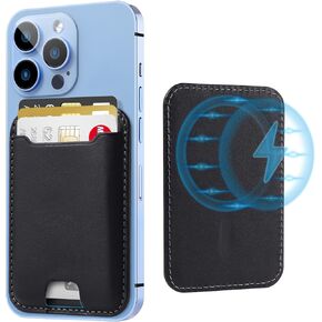 TopMade لمحفظة Magsafe، حامل بطاقة المحفظة المغناطيسية لسلسلة iPhone 15 وiPhone 14/13/12، محفظة هاتف جلدية مغناطيسية مع مغناطيس قوي، حجب RFID لبطاقة الائتمان، تناسب 4 بطاقات، أسود in Kuwait