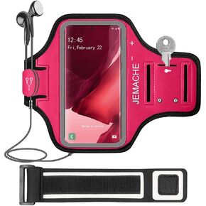 Galaxy Note 20, 20 Ultra Armband, JEMACHE Gym Running Workouts Water Resistant Arm Band Case for Samsung Galaxy Note 20/20 Ultra with Key Holder (Black)