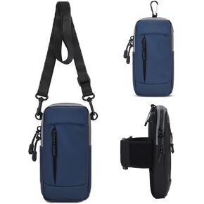 Sport Running Armband Cell Phone Holder Crossbody Purse Belt Pouch Arm Bag for Samsung Galaxy S21 FE S23 S22 Ultra S20 Plus/Google Pixel 6a 7 6 5 4 XL/iPhone 13 14 Pro Max BLU View 2 TCL 10L (Black) in Kuwait