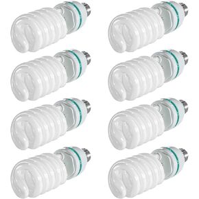 LimoStudio [8-Pack] 45W Full Spectrum Spiral Photo Light Bulb, Energy Saving 6500K Pure White Daylight Balanced CFL Light for Photography and Video, AGG3271