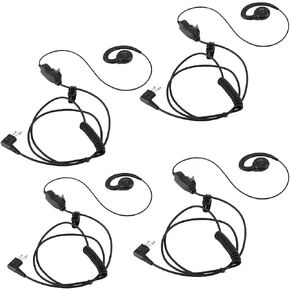 HWAYO Walkie Talkie Swivel Earpiece with Microphone and PTT for Motorola Two Way Radio - Motorola Swivel Earpiece Compatible with Walkie Talkies CLS1410, CLS1100, HKLN4604A (4 Pack) in Saudi Arabia