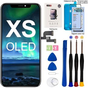 EFAITHFIX for iPhone Xs OLED Screen Replacement [NOT LCD] 5.8 inch Display Digitizer 3D Touch Screen Full Assembly with Repair Tool Kit Waterproof Adhesive Tempered Glass A1920/A2097/A2098/A2099/A2100