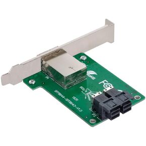 CY Mini SAS HD SFF-8644 to Internal Mini SAS SFF-8087 PCBA Female Adapter Dual Ports with Low Profile Bracket in Saudi Arabia