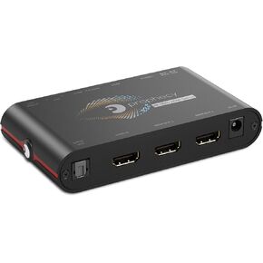 موزع ألعاب gofanco Prophecy 1x4 HDMI 2.0 مع تحسين HDR (4K) إلى SDR (1080p) - جهاز خفض تلقائي، 4K @60 هرتز 4:4:4، 18 جيجابت في الثانية، مستخرج الصوت، EDID، 4 منافذ، 1 في 4 مخرج HDMI، متوافق مع TAA