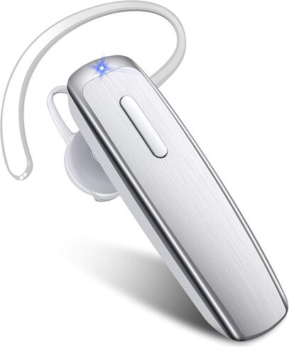 سماعة بلوتوث WYHOO V5.2 سماعة بلوتوث 24 ساعة وقت التحدث مع ميكروفون مزدوج CVC8.0 سماعة رأس لاسلكية بخاصية إلغاء الضوضاء لهواتف iPhone وAndroid والهاتف الخلوي وسائق الشاحنة ومكتب الأعمال (أبيض) in Kuwait