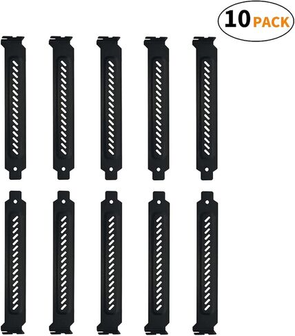 novonest 10 قطع غطاء فتحة PCI ، الصلب الصلب فلتر الغبار لوحة الفراغ، لوحة نظام فتحة الفراغ، أسود in Kuwait