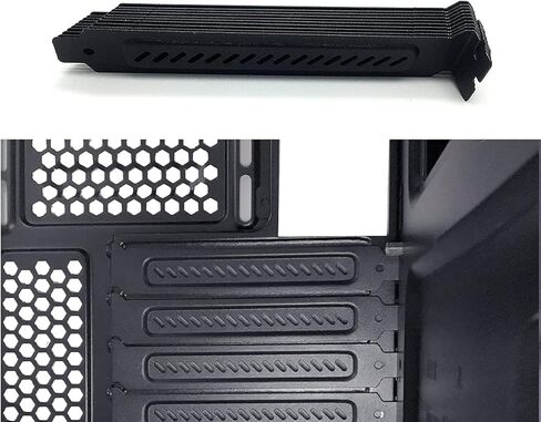 novonest 10 قطع غطاء فتحة PCI ، الصلب الصلب فلتر الغبار لوحة الفراغ، لوحة نظام فتحة الفراغ، أسود in Kuwait