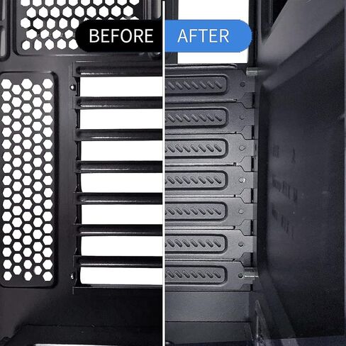 novonest 10 قطع غطاء فتحة PCI ، الصلب الصلب فلتر الغبار لوحة الفراغ، لوحة نظام فتحة الفراغ، أسود in Kuwait