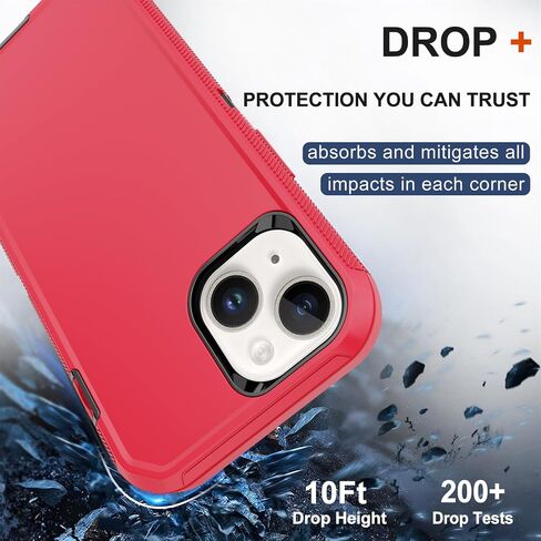 حافظة لهاتف iPhone 12 Mini مع حافظة مشبك حزام، واقي شاشة 2X، غطاء واقٍ متين مقاوم للصدمات والسقوط من الدرجة العسكرية بالكامل لهاتف iPhone 12 Mini (أسود وأزرق) in Kuwait