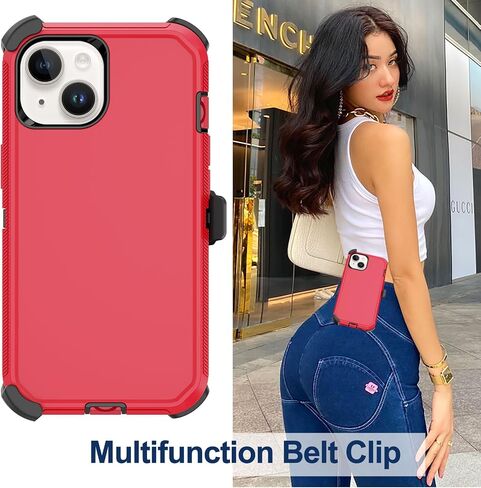 حافظة لهاتف iPhone 12 Mini مع حافظة مشبك حزام، واقي شاشة 2X، غطاء واقٍ متين مقاوم للصدمات والسقوط من الدرجة العسكرية بالكامل لهاتف iPhone 12 Mini (أسود وأزرق) in Kuwait