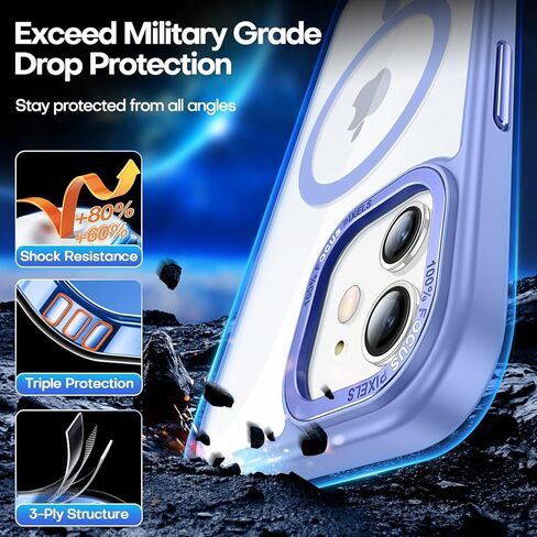 CANSHN Clear Compatible with iPhone 12 Case/iPhone 12 Pro Case [Military Drop Protection] Not Yellowing Shockproof Protective Cover Bumpers Slim Thin Phone Case 6.1 Inch in Kuwait