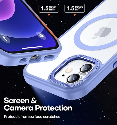 CANSHN Clear Compatible with iPhone 12 Case/iPhone 12 Pro Case [Military Drop Protection] Not Yellowing Shockproof Protective Cover Bumpers Slim Thin Phone Case 6.1 Inch in Kuwait