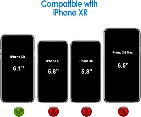 JETech Case for iPhone XR 6.1-Inch, Non-Yellowing Shockproof Phone Bumper Cover, Anti-Scratch Clear Back (Clear) in Kuwait