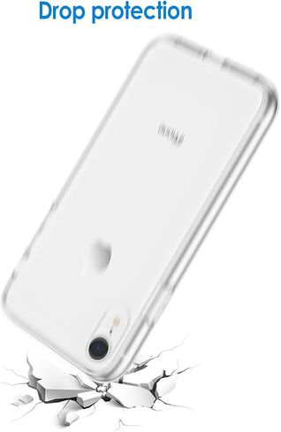 JETech Case for iPhone XR 6.1-Inch, Non-Yellowing Shockproof Phone Bumper Cover, Anti-Scratch Clear Back (Clear) in Kuwait