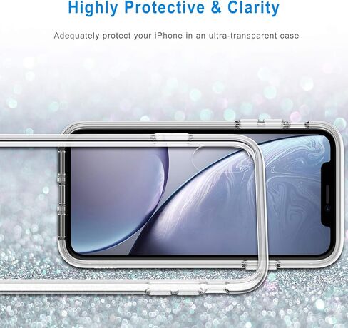 JETech Case for iPhone XR 6.1-Inch, Non-Yellowing Shockproof Phone Bumper Cover, Anti-Scratch Clear Back (Clear) in Kuwait
