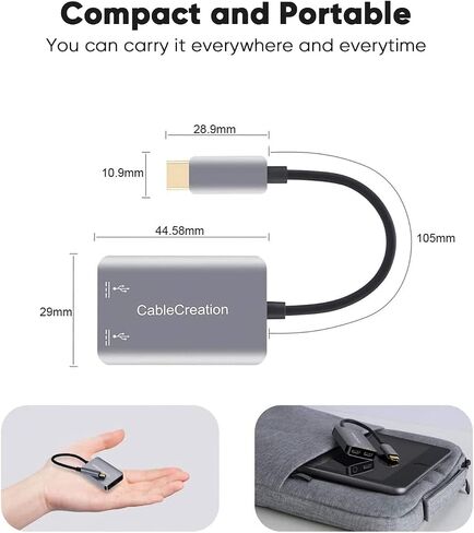 CableCreation USB C to 3.5mm Audio Cable with USB Charging Car Aux Cable | Type C to Aux Jack Headphone Car Stereo with 18W Charge for iPhone 16 15 Pro Max Plus, Galaxy S24/S23+, Pixel 9/8/7+ in Kuwait