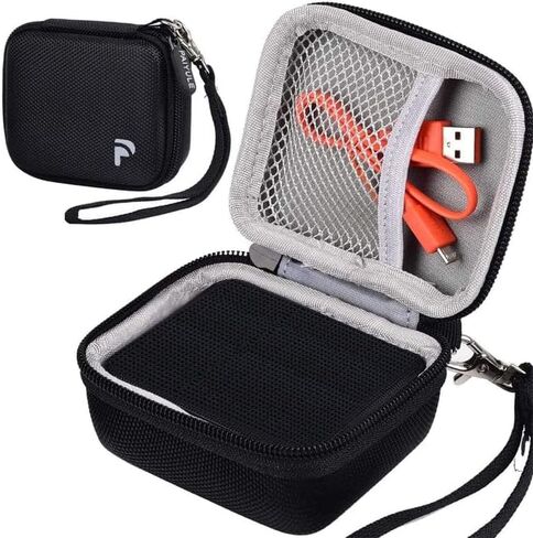 Case Compatible for JBL GO 2/ for JBL GO Portable Bluetooth Waterproof Speaker, Travel Storage Bag Holder Fits for USB Cable and Charger. (Speaker and Accessories not Includes)-Black in Saudi Arabia