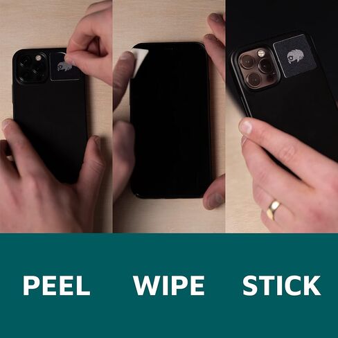 KUVRD Waterbear - Electronic Screen Cleaner Pads, 4-Pack (4 Patch Sets) | Compact stick-on microfiber patch cleans phone camera lenses, car screens, viewfinders, and eyeglasses in Kuwait