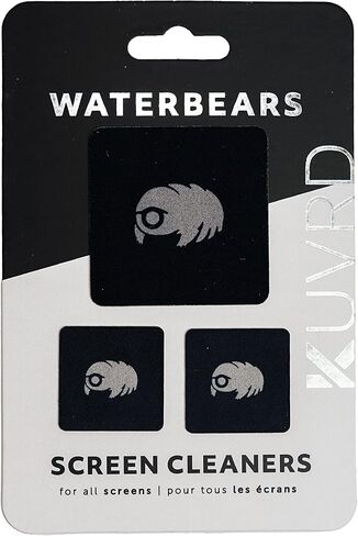 KUVRD Waterbear - Electronic Screen Cleaner Pads, 4-Pack (4 Patch Sets) | Compact stick-on microfiber patch cleans phone camera lenses, car screens, viewfinders, and eyeglasses in Kuwait