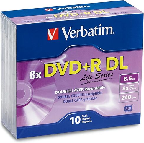 حقيبة Verbatim® Life Series DVD+R DL رفيعة، عبوة مكونة من 10 أقراص in Saudi Arabia