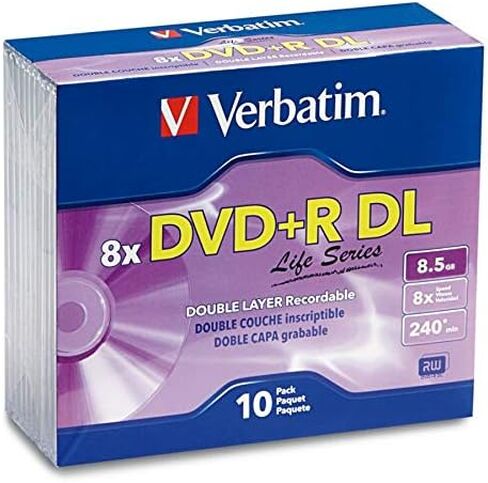 حقيبة Verbatim® Life Series DVD+R DL رفيعة، عبوة مكونة من 10 أقراص in Saudi Arabia