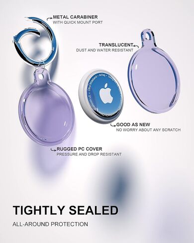 حامل بطاقات هوائية مكون من 4 قطع، سلسلة مفاتيح لعلامات هوائية مضادة للماء لكامل الجسم ومضادة للخدش لطوق الكلب والقطط والأمتعة ومفاتيح السيارة (4 ألوان) in Kuwait