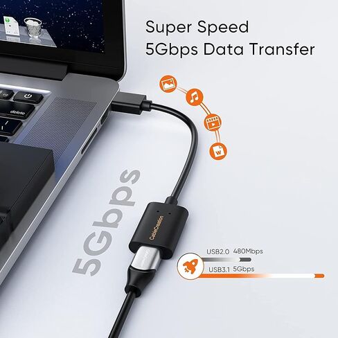 CableCreation 3-Pack USB C to USB Adapter, USB 3.1 5Gbps to USB C Adapter in Kuwait