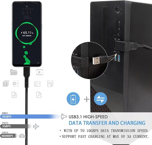QIANRENON U-Shape USB 3.1 Adapter 180 Degree USB A Male to Female Coupler Connector 10Gbps USB Type A Support Data Transfer Connector Converter OTG for PC Laptop Power Bank 2Pcs in Saudi Arabia