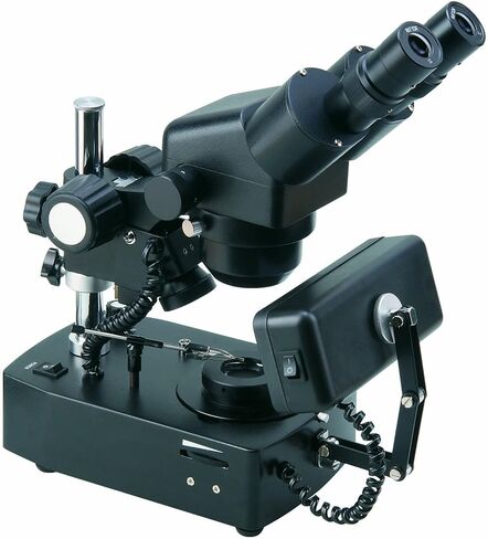 BestScope BS-8030B مجهر تكبير ثنائي العينين للأحجار الكريمة، عدسات WF10x، تكبير 20x-40x، إضاءة Brightfield وDarkfield، مصادر ضوء الهالوجين والفلورسنت، 110 فولت in Kuwait