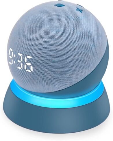 Table Stand for Echo Dot 5th Generation, C YECEN Desktop Holder Mount for Echo Dot 5th & 4th Gen, Base Bracket with Light Guide and with Built-in Cable Management,Twilight Blue in Kuwait