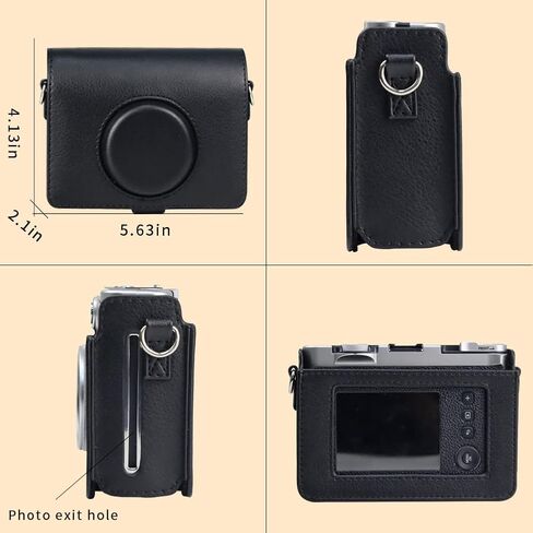 CAIYOULE Camera Case for Fujifilm Instax Mini EVO Instant Film Camera | Protective Camera Case, Crystal Camera Shell for Fujifilm Instax Mini Evo, with Screen Protector, Adjustable Shoulder Strap in Saudi Arabia