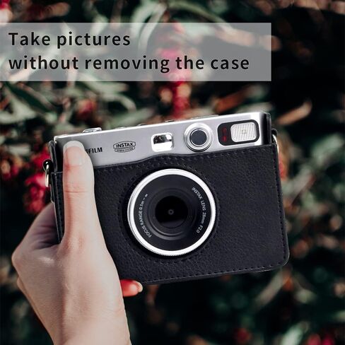 CAIYOULE Camera Case for Fujifilm Instax Mini EVO Instant Film Camera | Protective Camera Case, Crystal Camera Shell for Fujifilm Instax Mini Evo, with Screen Protector, Adjustable Shoulder Strap in Saudi Arabia