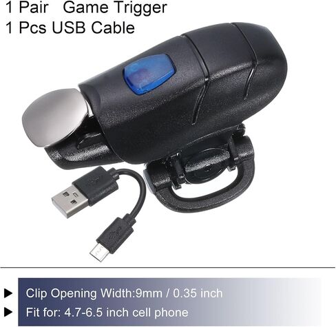 MECCANIXITY Gaming Trigger Game Controller Fire Keys Linkage Gaming Joystick Black for 4.7-6.5 Inch Cell Phone with USB Cable in Saudi Arabia