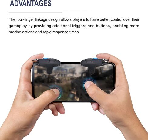 MECCANIXITY Gaming Trigger Game Controller Fire Keys Linkage Gaming Joystick Black for 4.7-6.5 Inch Cell Phone with USB Cable in Saudi Arabia