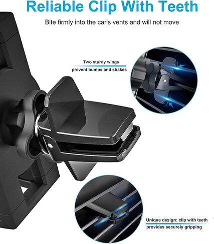 حامل الكمبيوتر اللوحي Phichy Car Vent Mount للهواتف مقاس 4.7 بوصة - 12.9 بوصة والآيباد - حامل الكمبيوتر اللوحي بفتحة تهوية للسيارة، مشبك تثبيت فائق الثبات للسيارة متوافق مع iPad Pro/Air/Mini وGalaxy Tabs وiPhone والأجهزة اللوحية in Kuwait