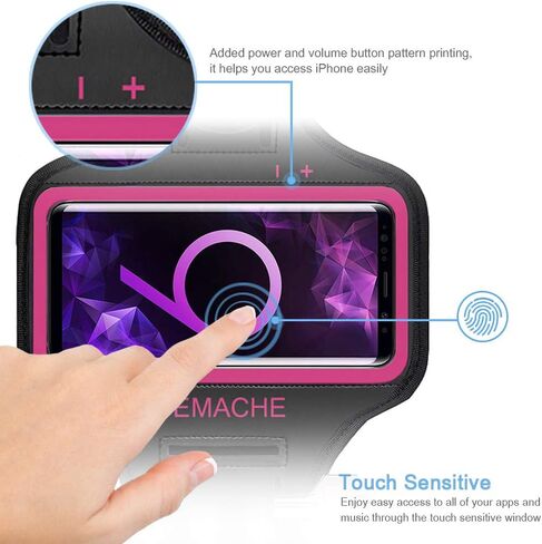 Galaxy S10+ S9+ S8+ Armband, JEMACHE Gym Running Workouts Arm Band for Samsung Galaxy S10 Plus/S9 Plus/S8 Plus with Key Holder (Purple) in Kuwait
