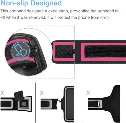 Galaxy S10+ S9+ S8+ Armband, JEMACHE Gym Running Workouts Arm Band for Samsung Galaxy S10 Plus/S9 Plus/S8 Plus with Key Holder (Purple) in Kuwait