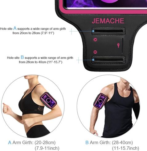 Galaxy S10+ S9+ S8+ Armband, JEMACHE Gym Running Workouts Arm Band for Samsung Galaxy S10 Plus/S9 Plus/S8 Plus with Key Holder (Purple) in Kuwait