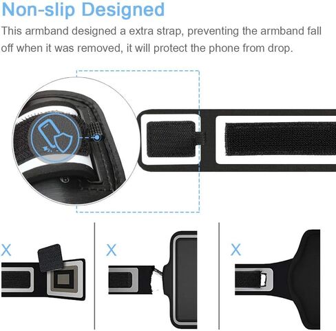 Galaxy S10+ S9+ S8+ Armband, JEMACHE Gym Running Workouts Arm Band for Samsung Galaxy S10 Plus/S9 Plus/S8 Plus with Key Holder (Purple) in Kuwait