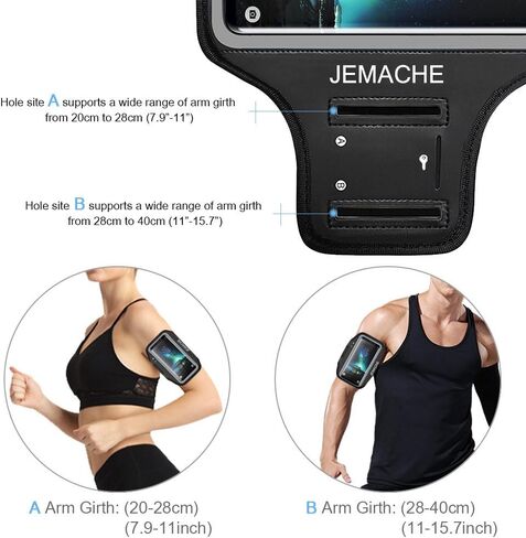 Galaxy S10+ S9+ S8+ Armband, JEMACHE Gym Running Workouts Arm Band for Samsung Galaxy S10 Plus/S9 Plus/S8 Plus with Key Holder (Purple) in Kuwait