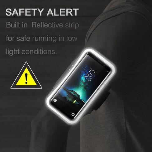 Galaxy S10+ S9+ S8+ Armband, JEMACHE Gym Running Workouts Arm Band for Samsung Galaxy S10 Plus/S9 Plus/S8 Plus with Key Holder (Purple) in Kuwait