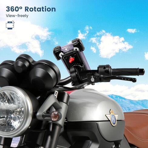 حامل هاتف للدراجة النارية من DUPPCOS، حامل هاتف للدراجة، حامل هاتف للدراجة، حامل هاتف للدراجة قابل للتعديل، مشبك للهاتف الخلوي لهاتف iPhone 14 Pro Max / 13/12، Galaxy S10 والمزيد 4.7-6.8 بوصة in Kuwait