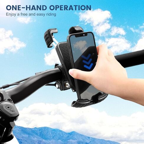 حامل هاتف للدراجة النارية من DUPPCOS، حامل هاتف للدراجة، حامل هاتف للدراجة، حامل هاتف للدراجة قابل للتعديل، مشبك للهاتف الخلوي لهاتف iPhone 14 Pro Max / 13/12، Galaxy S10 والمزيد 4.7-6.8 بوصة in Kuwait