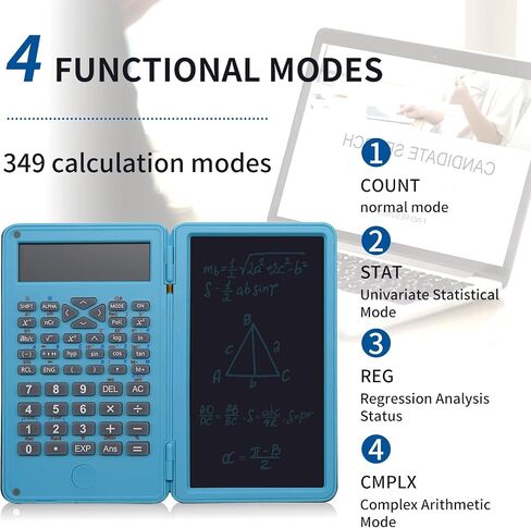 Basic Calculator Notepad with 6.5 Inch LCD Writing Tablet, Rechargeable, Lock Button and E-Pen,12 Digit Display, Also Inkless Drawing/Memo Pads/Planning Boards, Hand-held for Daily and Basic Office in Saudi Arabia
