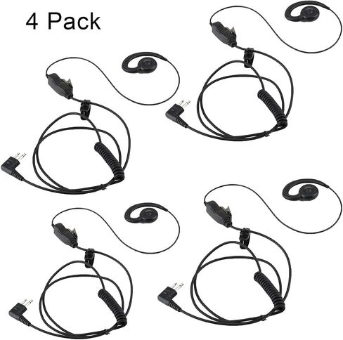 HWAYO Walkie Talkie Swivel Earpiece with Microphone and PTT for Motorola Two Way Radio - Motorola Swivel Earpiece Compatible with Walkie Talkies CLS1410, CLS1100, HKLN4604A (4 Pack) in Kuwait
