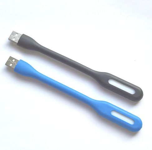 اتش اس مصباح ليد ليلي مرن للقراءة بمنفذ USB للكمبيوتر والنوت بوك واللاب توب (لونان 2 قطعة، 17 سم 1.8 سم) in Kuwait