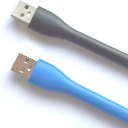 اتش اس مصباح ليد ليلي مرن للقراءة بمنفذ USB للكمبيوتر والنوت بوك واللاب توب (لونان 2 قطعة، 17 سم 1.8 سم) in Kuwait