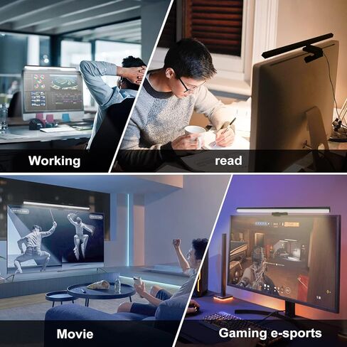 داي سوفت مصباح شاشة الكمبيوتر، شريط اضاءة شاشة للعناية بالعين، مصباح LED للقراءة الالكترونية مع تعتيم تلقائي in Kuwait