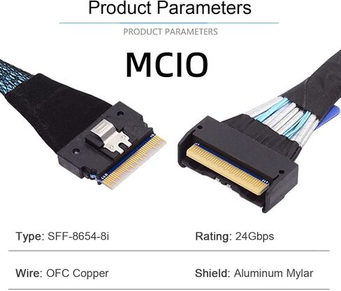 Chenyang M.2 NVME NGFF M-Key to PCI-E 5.0 MCIO 4X 38Pin SFF-TA-1016 Convertor Adapter for 2230 2280 PCIe NVME SSD in Saudi Arabia